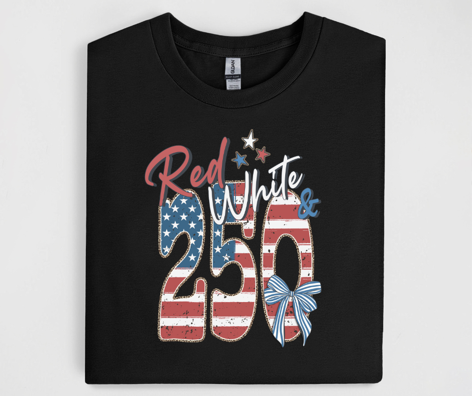 Red White & 250 Bow Shirt