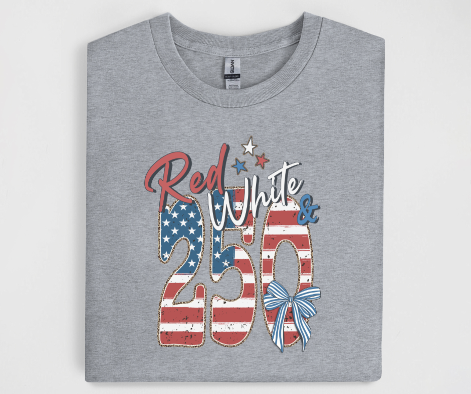Red White & 250 Bow Shirt