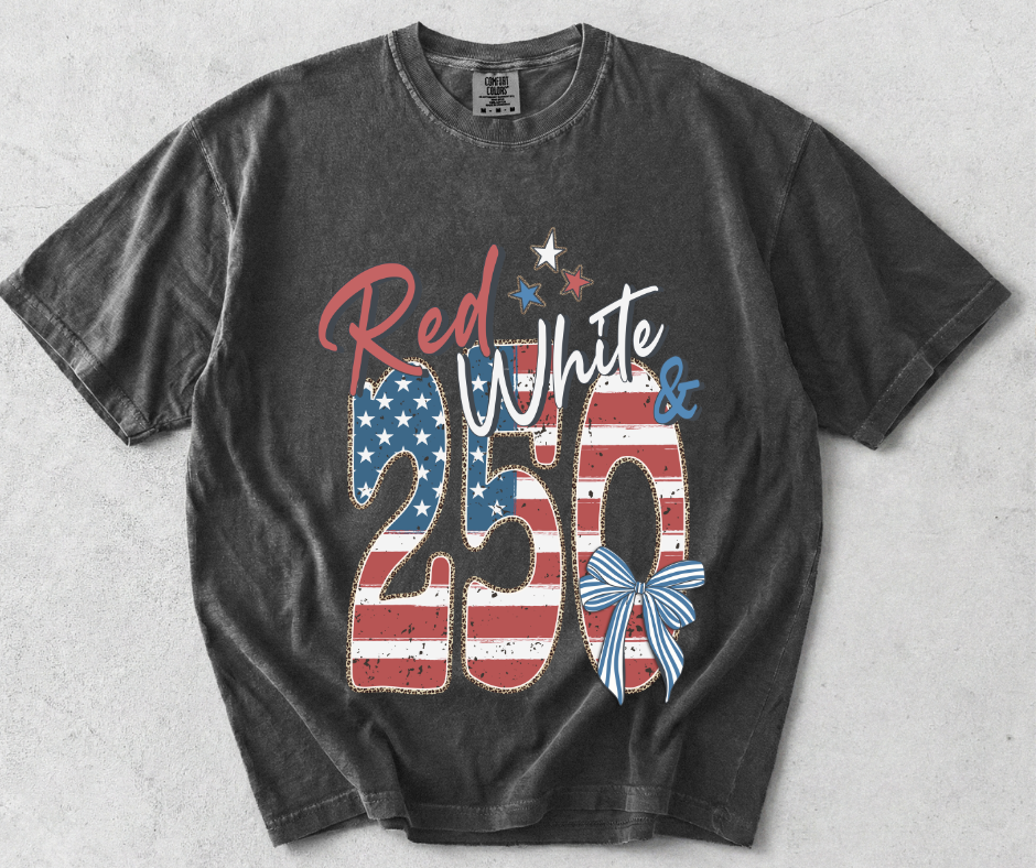 Red White & 250 Bow Shirt